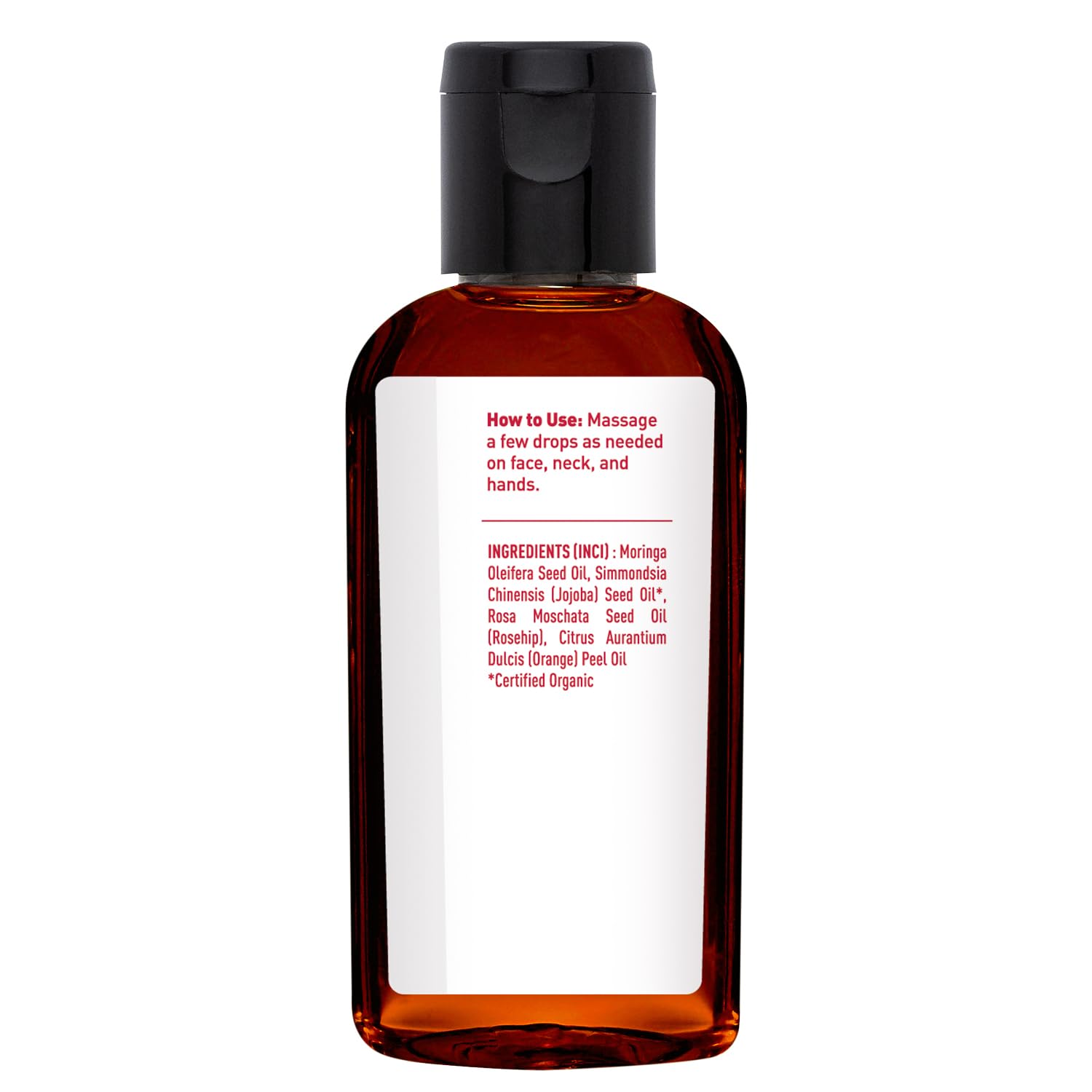 Desert Essence huile moringa-jojoba-rose-musquee, ingrédients naturels pour une routine vegan.