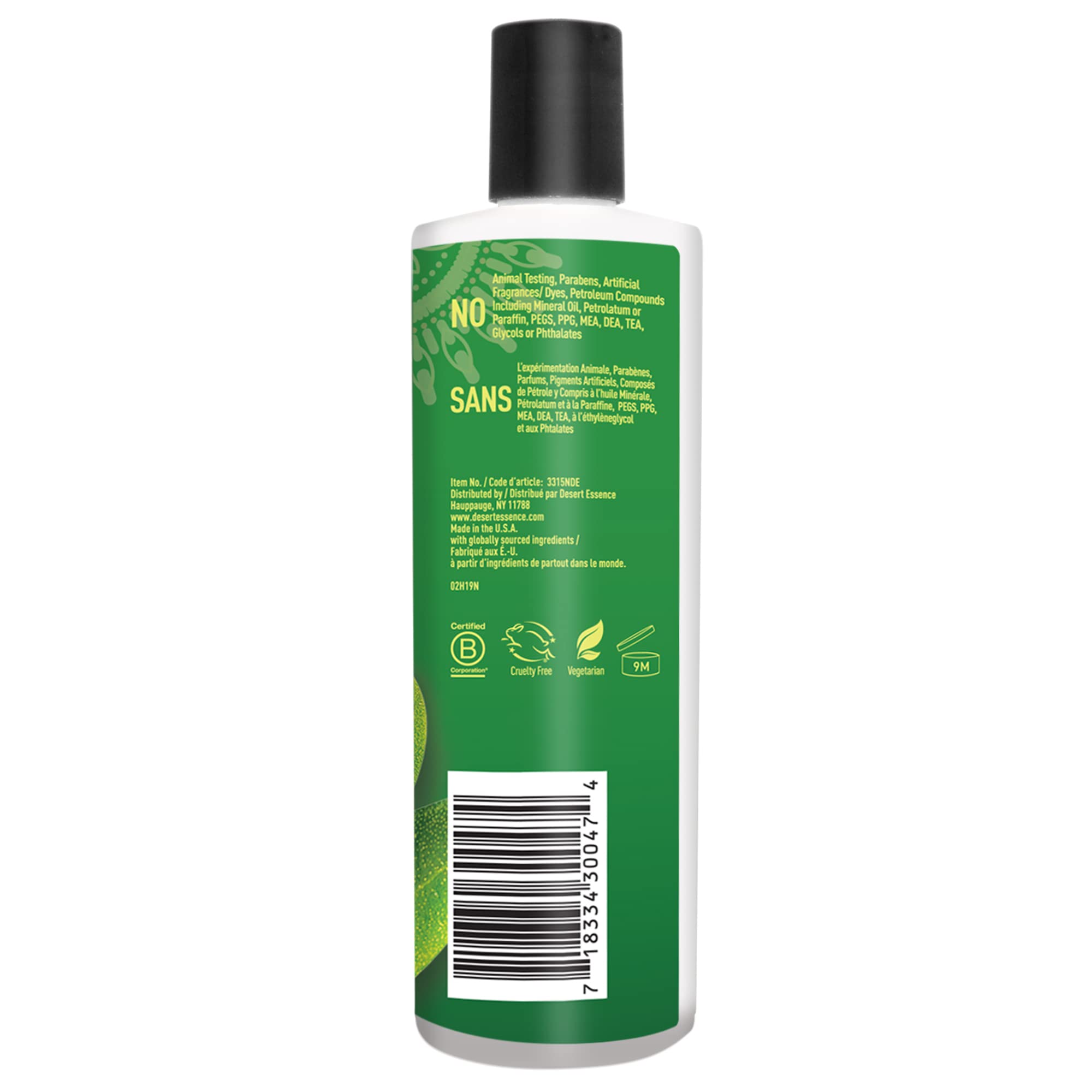 Desert Essence Huile Tea Tree et eucalyptus - infusion rafraîchissante pour cuir chevelu.