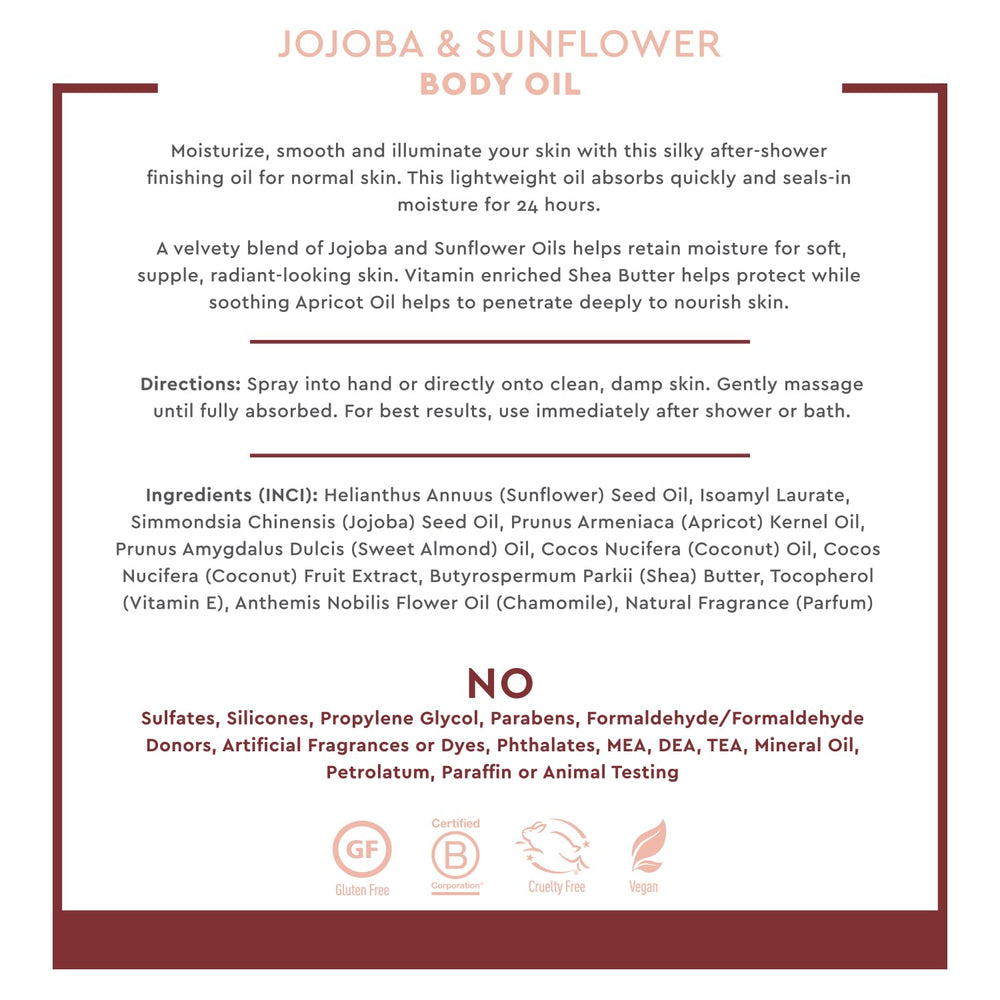 Desert Essence ingrédients jojoba tournesol nourrissent la peau