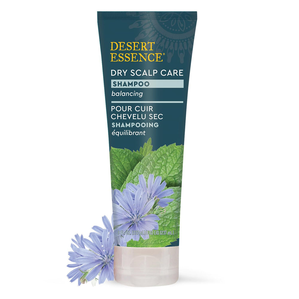 Desert Essence: Inuline prébiotique et chicorée pour équilibrer et apaiser le cuir chevelu.