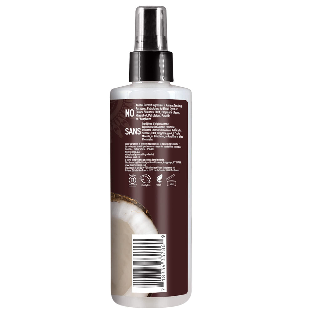 Desert Essence huile coco et botanique: hydratation rapide des longueurs.