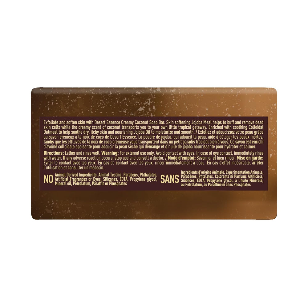 Desert Essence savon usage quotidien: parfait pour visage et corps.