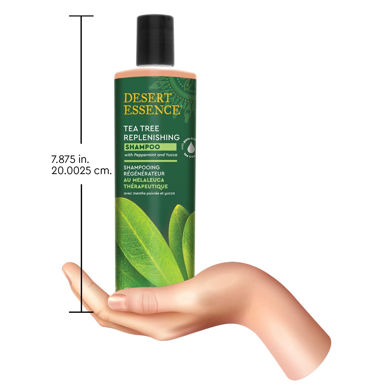 Desert Essence Shampoing Arbre à Thé – mousse douce et nettoyage purifiant à chaque usage.