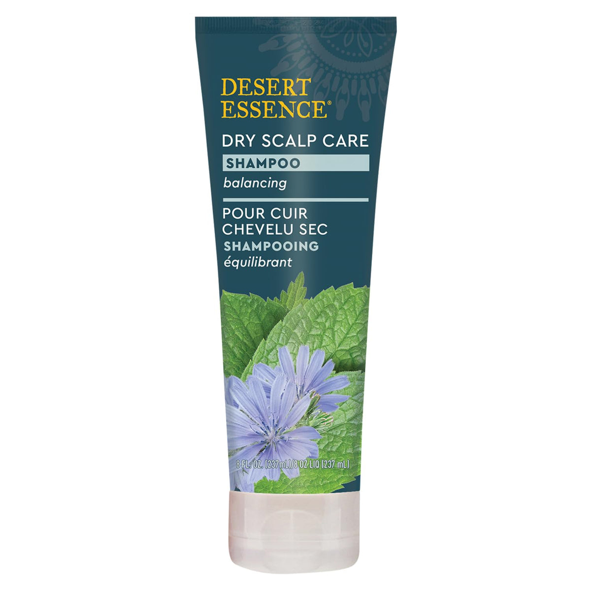 Desert Essence Shampoing — bouteille 8oz, hydratation cuir chevelu et cheveux plus souples.