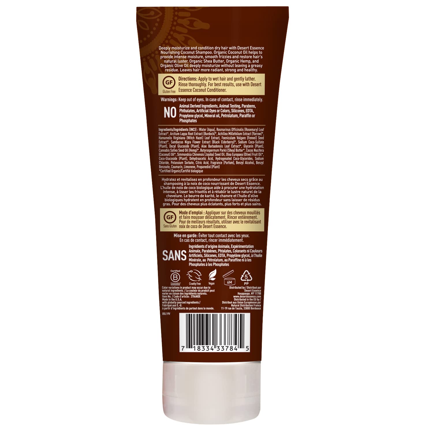 Ingrédients naturels – coco et chanvre pour nourrir sans alourdir.
