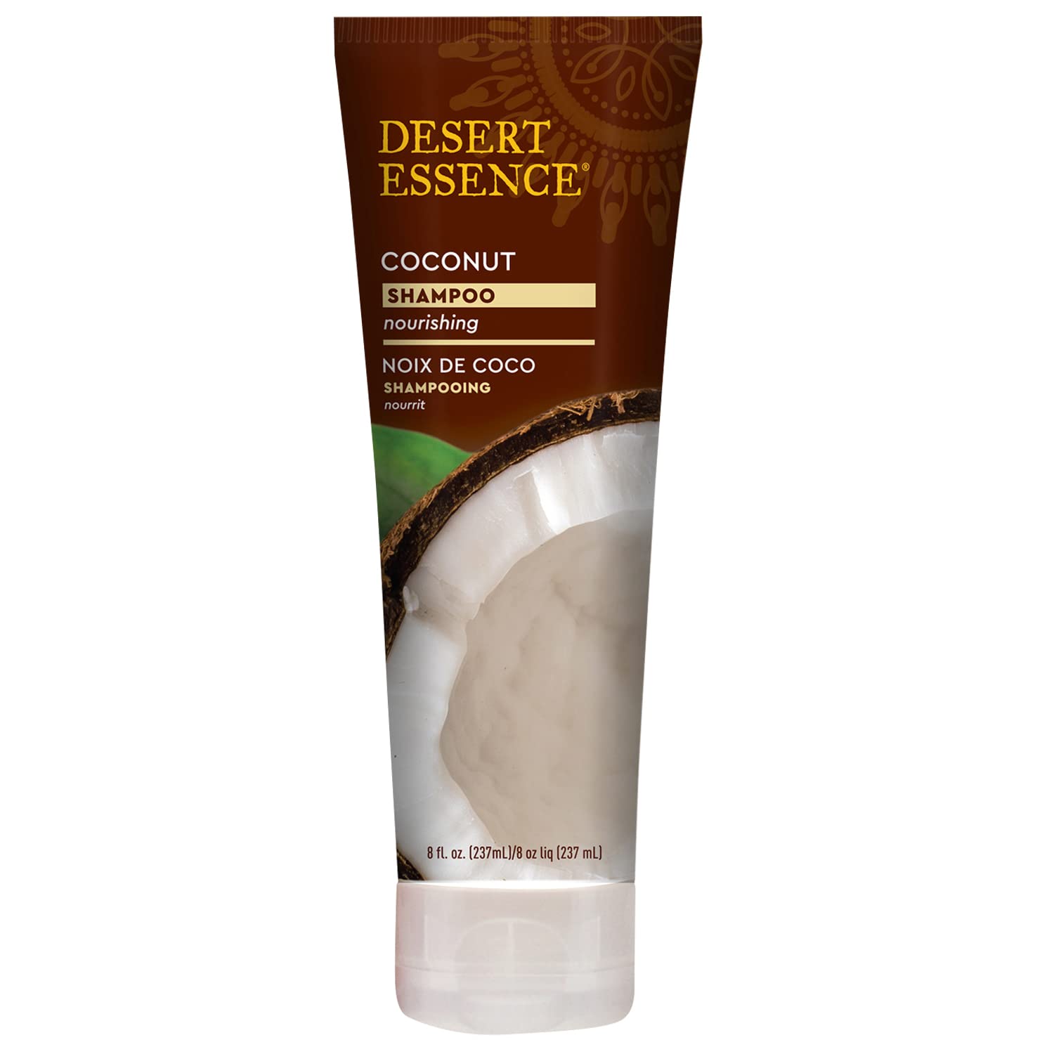 Desert Essence Shampoing Coco – texture crème et parfum coco doux.