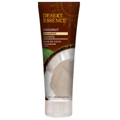 Desert Essence Shampoing Coco – texture crème et parfum coco doux.