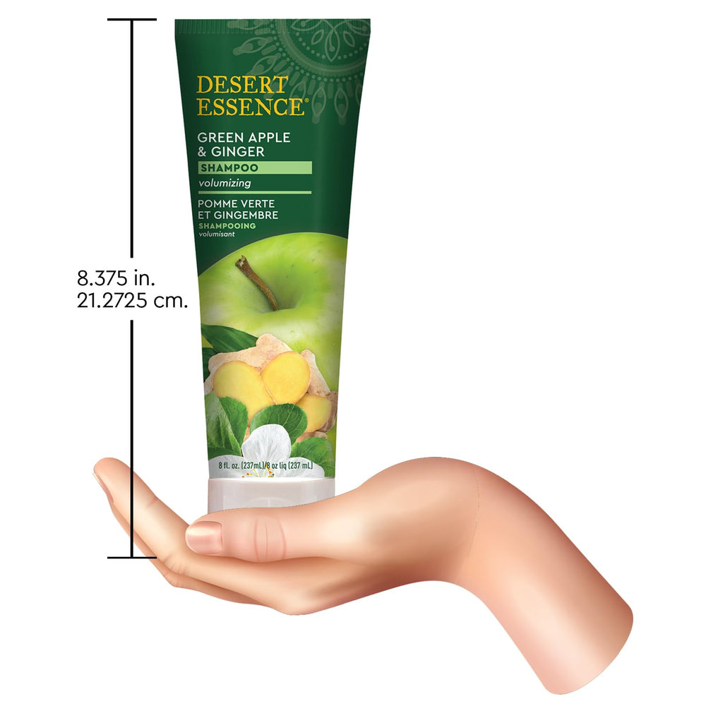 Cheveux lavés avec Desert Essence, résultat potentiellement plus volumineux.