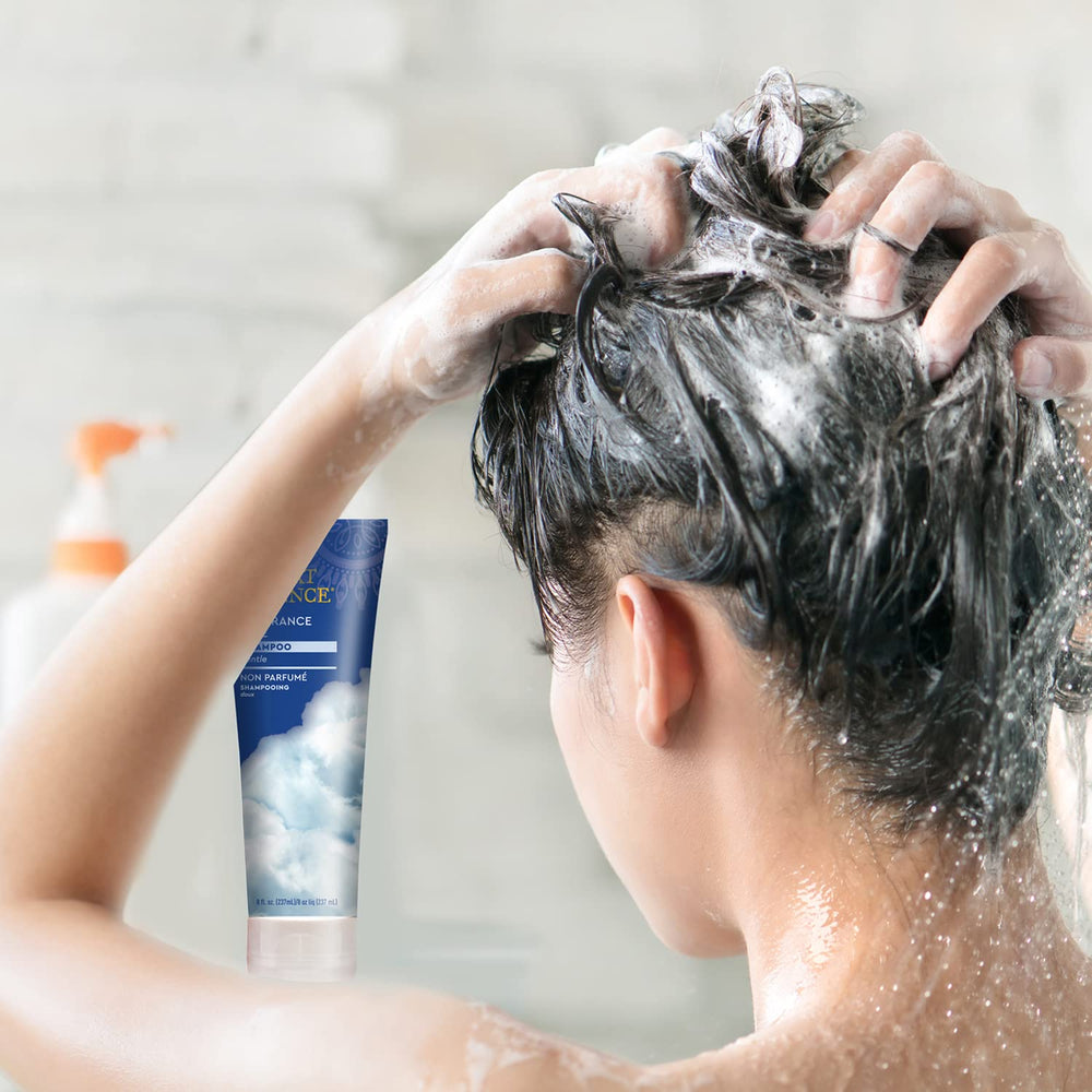 Desert Essence Shampoing Sans Parfum: l'étiquette indique une certification bio NSF Organic.