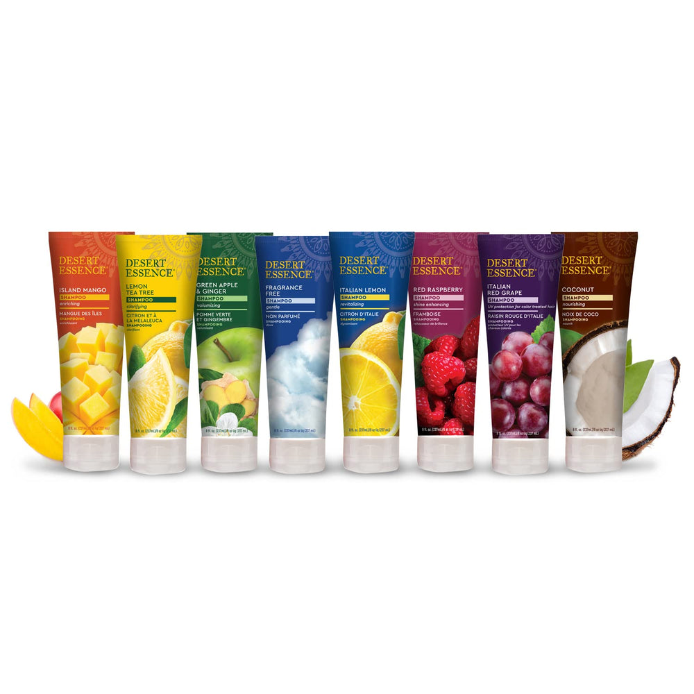 Desert Essence Shampooing visuel citron: sensation de fraîcheur lors du soin.