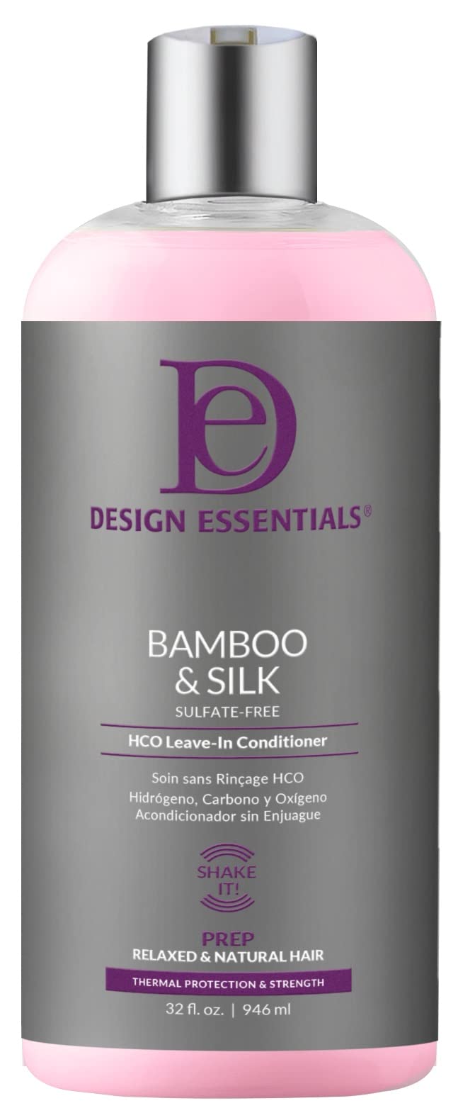 Design Essentials Bamboo et Soie HCO – soin sans rinçage, protection thermique et douceur