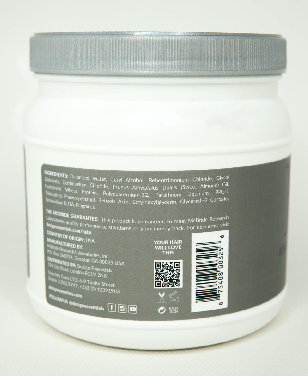 Design Essentials Beurre d'Amande Express, brillance naturelle sans alourdir les cheveux.