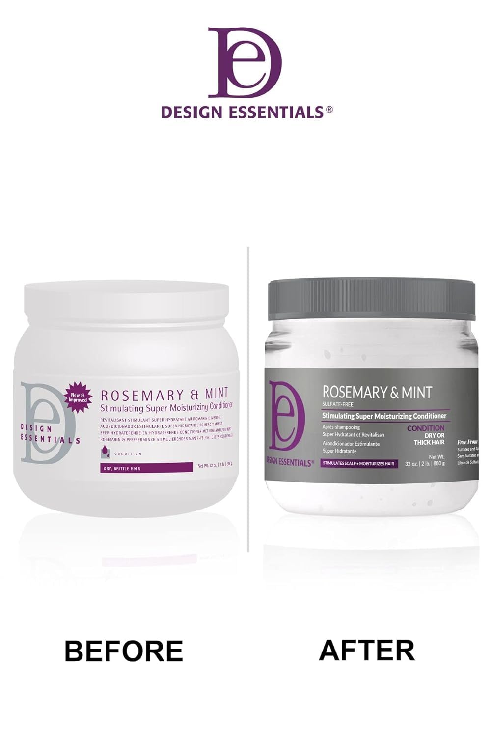 Design Essentials Beurre d'Amande Express, application quotidienne pour tous les types de cheveux.