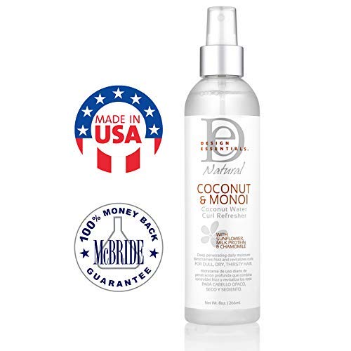 Design Essentials Coconut Curl Refresher — parfum naturel: expérience sensorielle agréable.