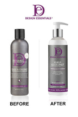 Design Essentials Kukui et Coco — cheveux brillants après soin sans rinçage.