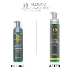 Design Essentials Mousse brillance naturelle pour cheveux: fini lumineux et léger.