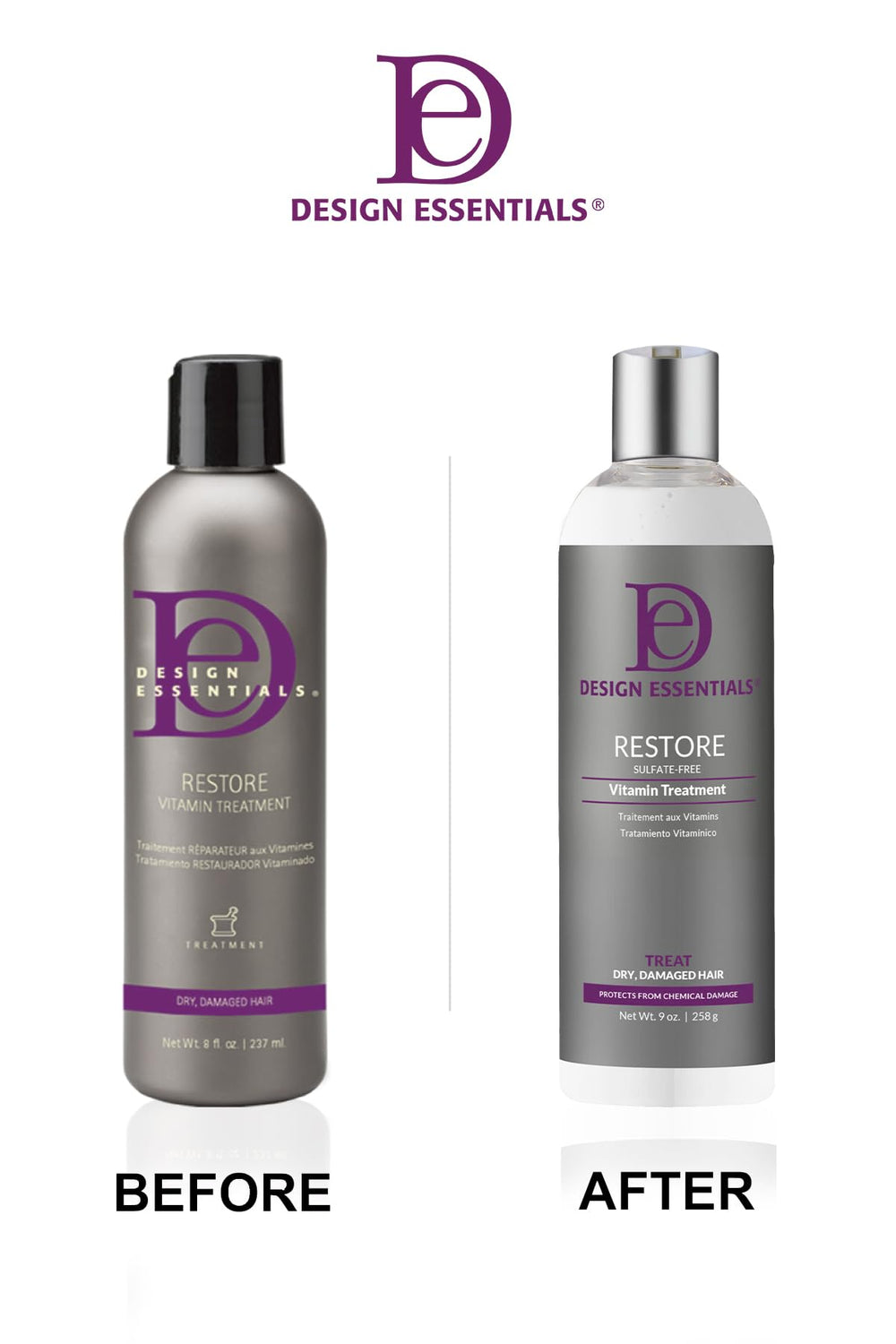 Application après shampoing avec Restore Vitamin pour revitaliser les cheveux.