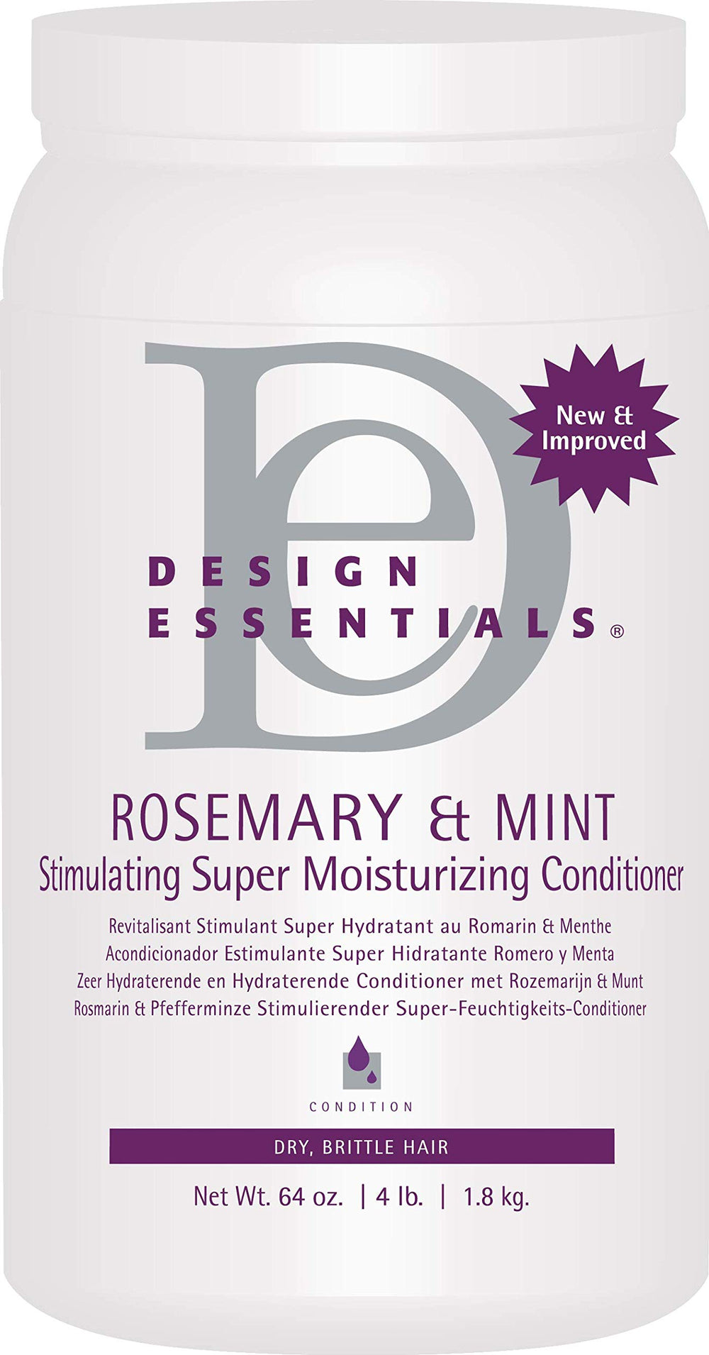 Design Essentials Rosemary et Menthe – bouteille, stimule le cuir chevelu et hydrate les cheveux.