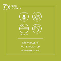 Design Essentials ingrédients amande et avocat nourrissent et maintiennent l'hydratation.