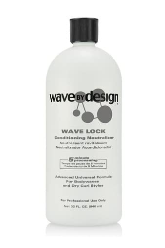 Flacon Design Essentials Wave Lock Neutralizer, fixation des vagues et brillance naturelle.
