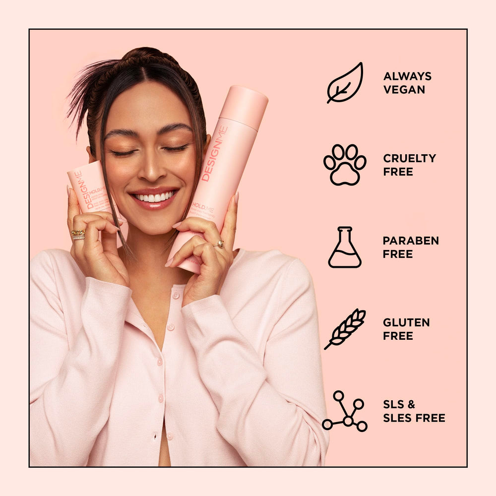 Design.Me HOLD.ME exploite l'huile de ricin et des esters de jojoba pour glisser sans dépôt.
