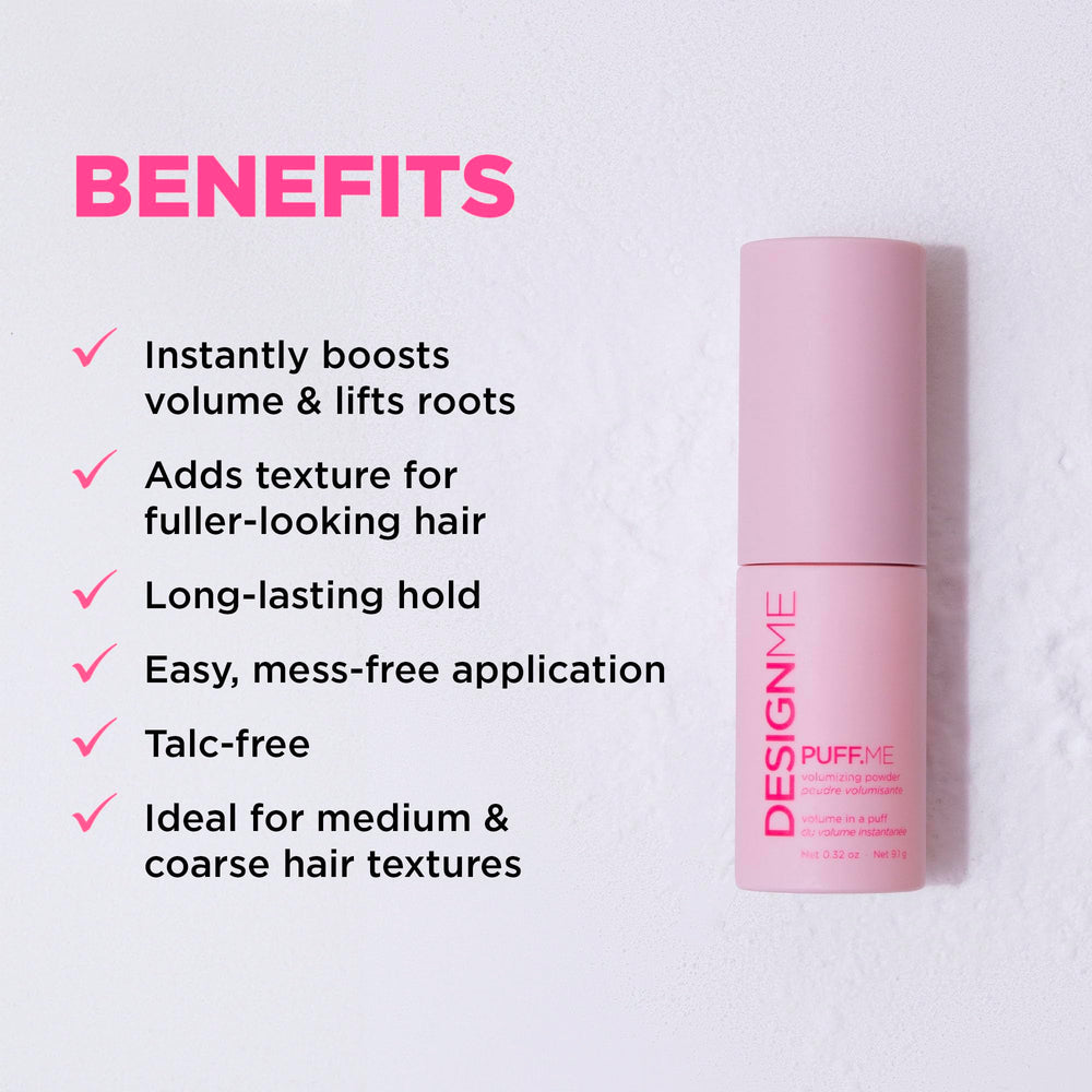 Application rapide avec le spray-pompe Puff.ME pour gagner du volume.