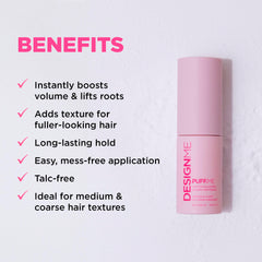 Application rapide avec le spray-pompe Puff.ME pour gagner du volume.