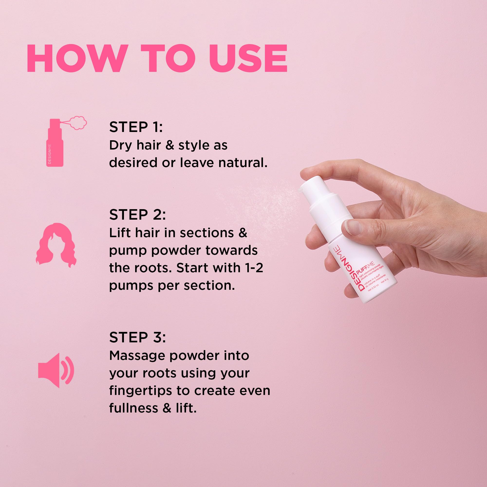 PUFF.ME – poudre texturante cheveux fins pour volume naturel.