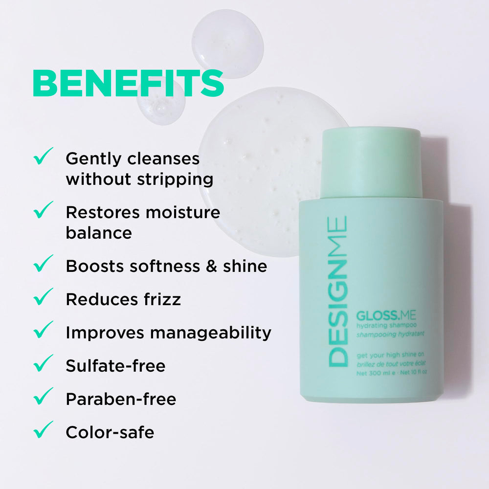 Design.Me Shampoing hydratant a l huile d argan et moringa pour cheveux nourris.