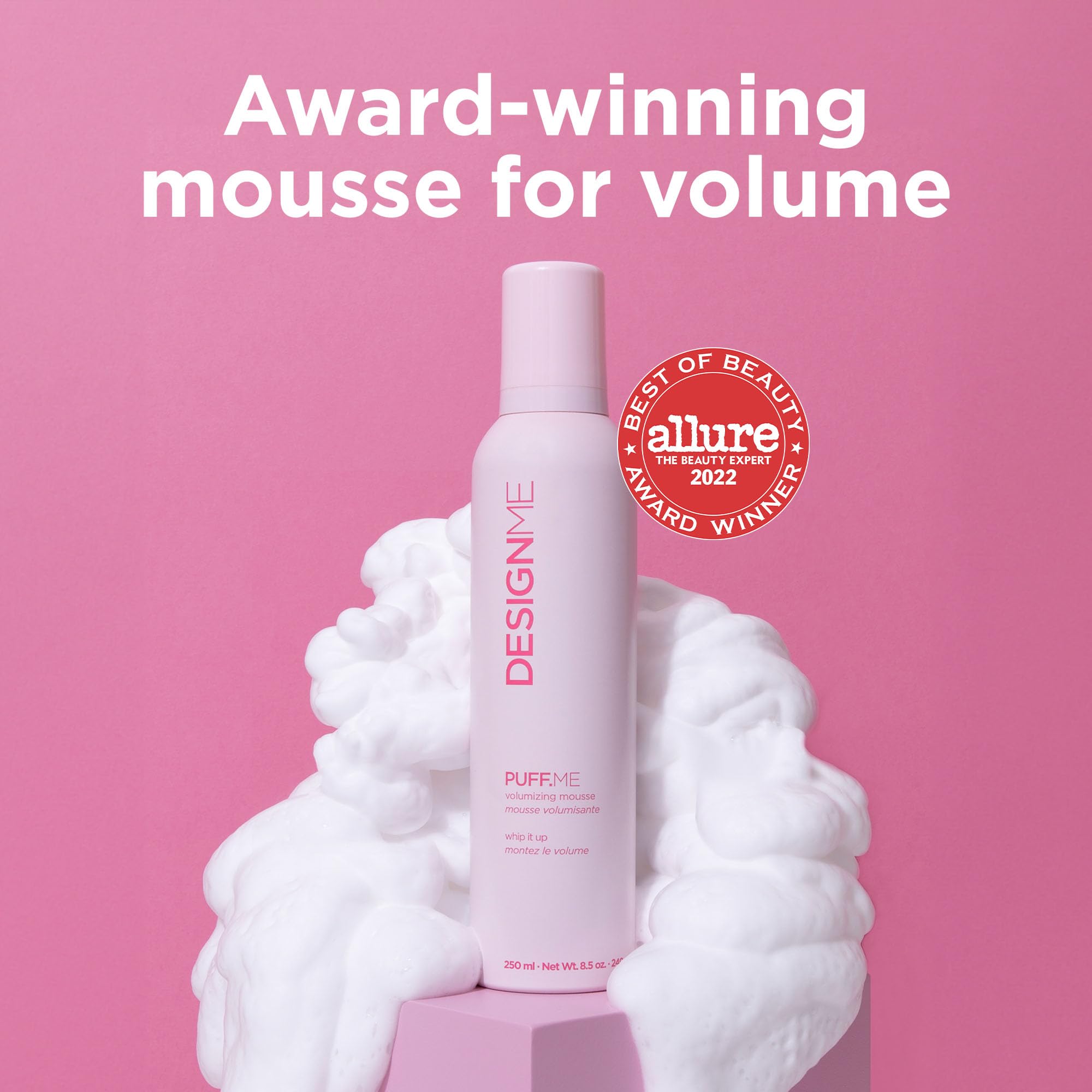 PUFF.ME Design.Me – fini volumisé et brillant sans alourdir les cheveux fins.