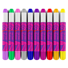 Desire Deluxe craies cheveux argent métallique, éclat brillant et retrait facile.