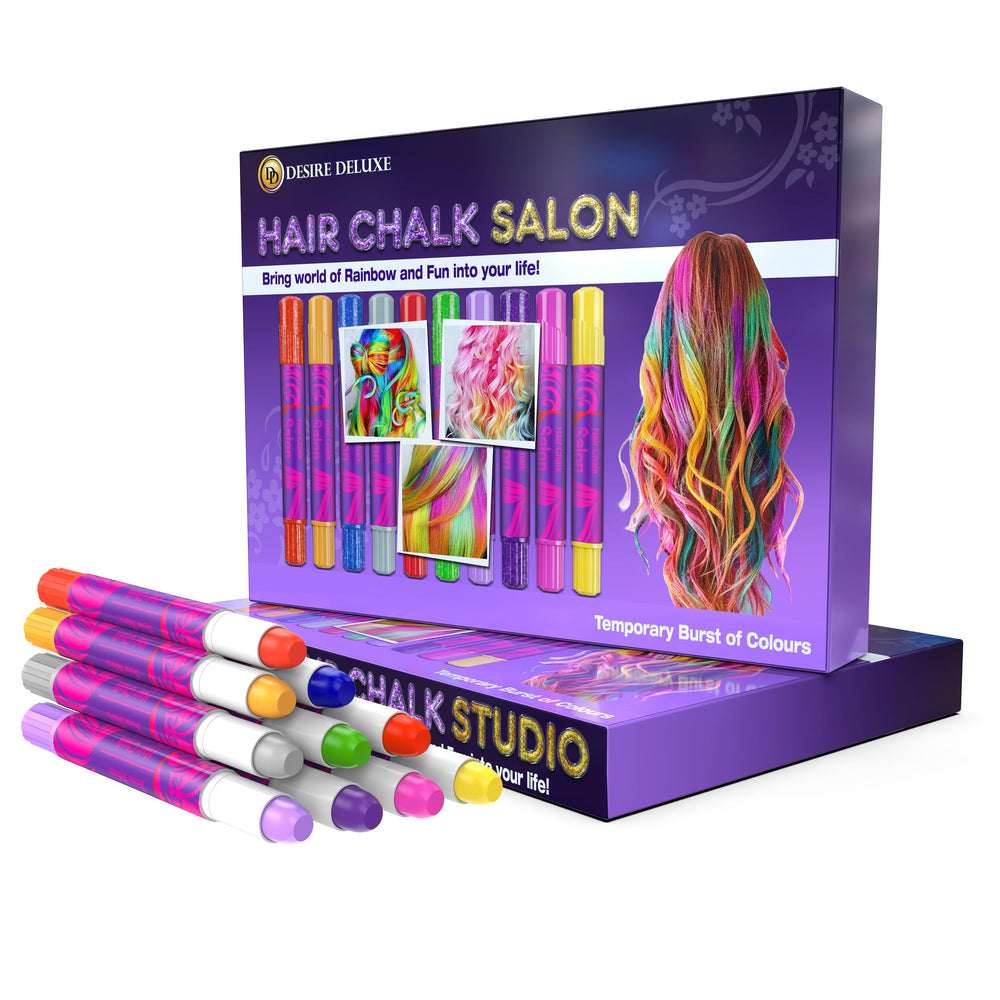 Desire Deluxe craies cheveux rose-pailleté, couleur adaptée pour fêtes et lavable.