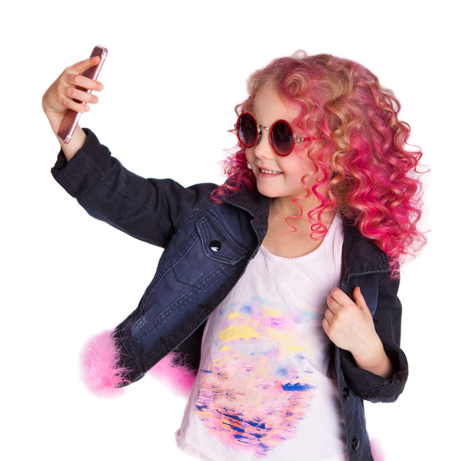 Desire Deluxe craies cheveux violet pailleté, effet magique et retrait rapide.