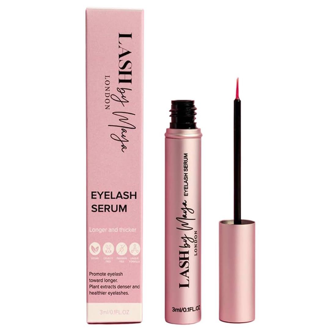 Detllou Lash by Maya – flacon 3ml; application précise pour des cils nourris.