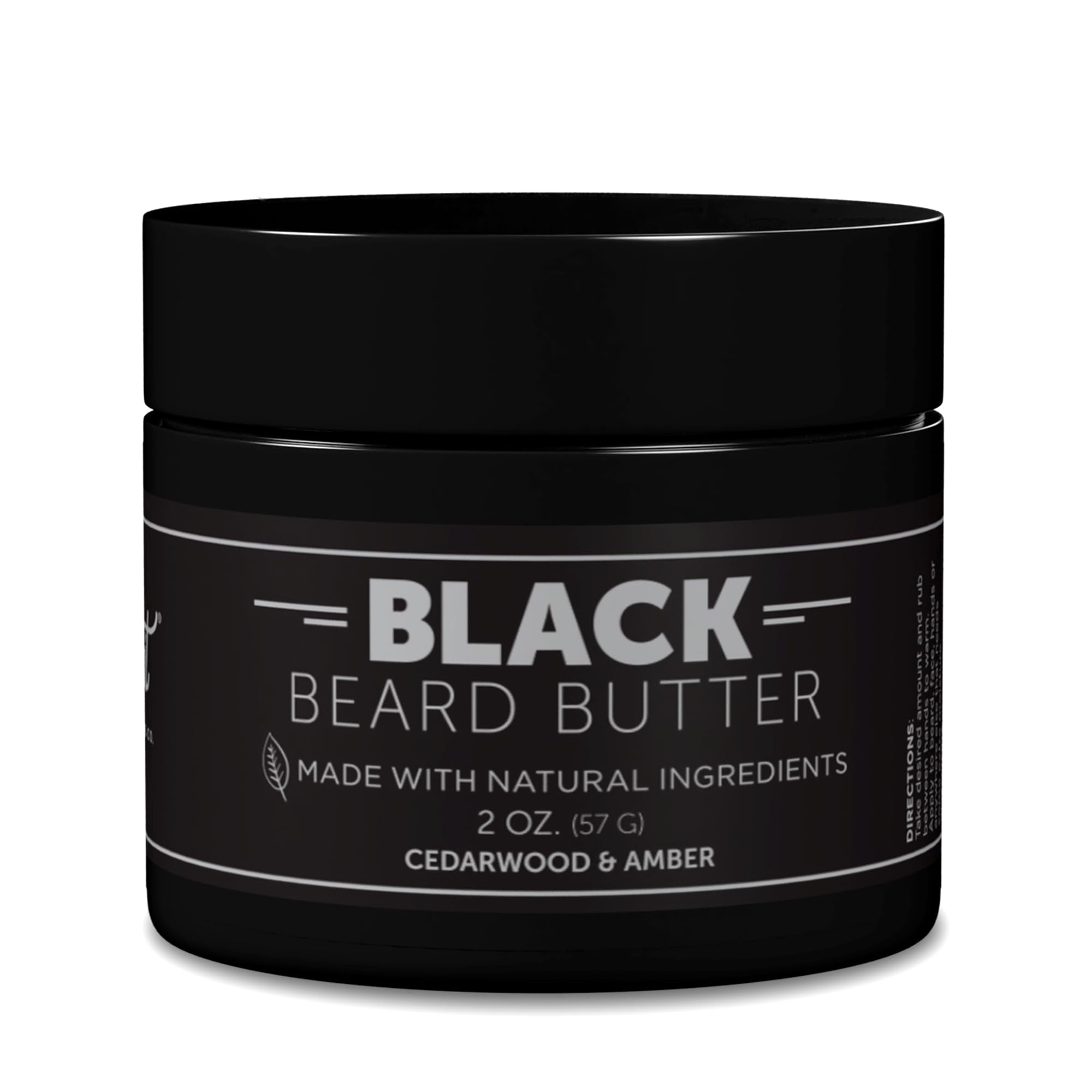 Beurre pour barbe noir 2oz de Detroit Grooming Co, hydrate durablement la barbe.