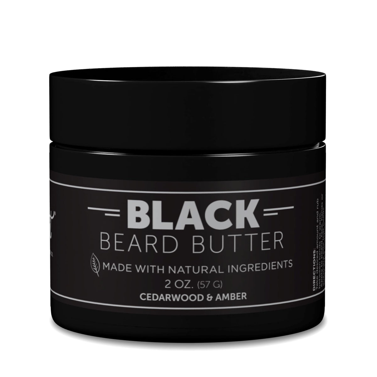 Beurre pour barbe noir 2oz de Detroit Grooming Co, hydrate durablement la barbe.