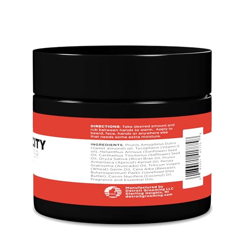 Beurre pour barbe Detroit Grooming Co. — texture crèmeuse offrant douceur durable