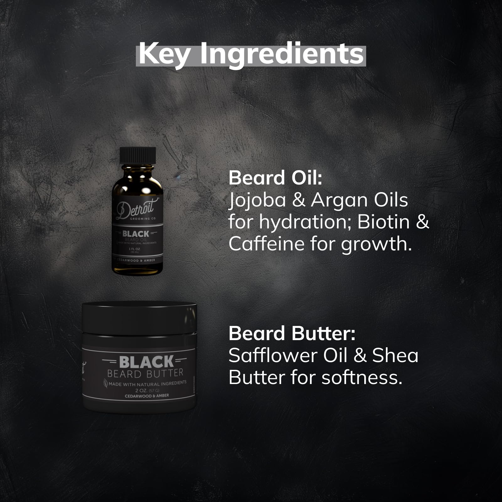 Detroit Grooming Co. ensemble-soin-barbe: routine complète pour barbe hydratée et maîtrisée.