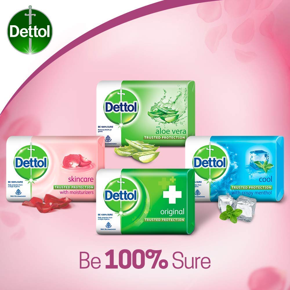 Quatre barres Dettol Savon 125 g ensemble, solution pratique.