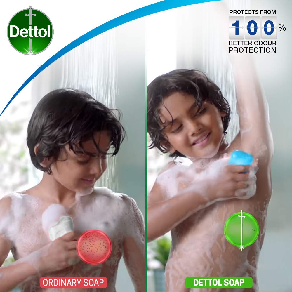 Parfum frais Dettol Cool apportant une sensation de fraîcheur après la douche.