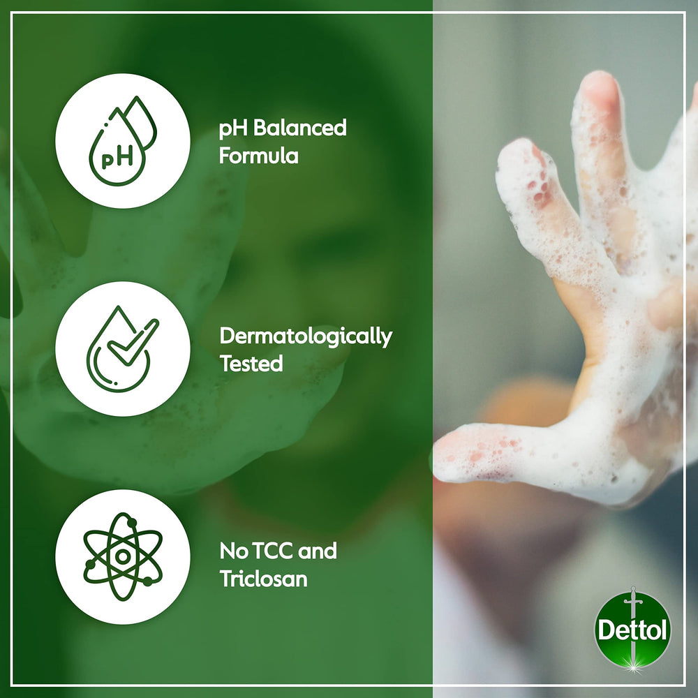 Application quotidienne du gel sans savon Dettol sous la douche
