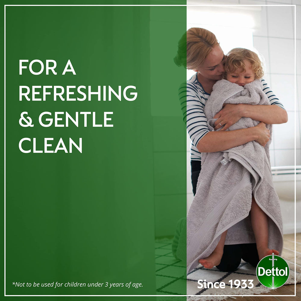 Détail texture et mousse Dettol pour peau douce