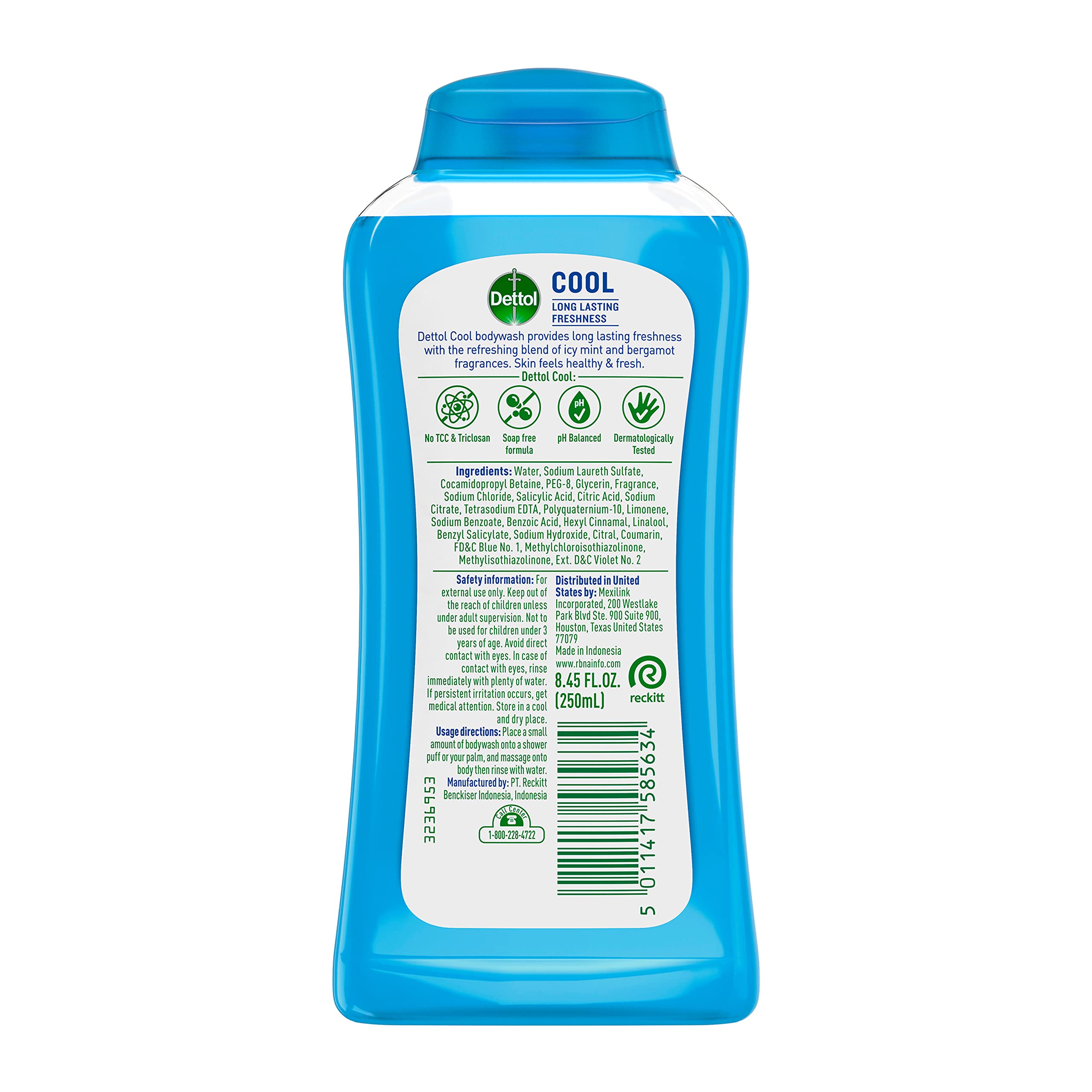 Dettol Gel Douche Menthe Bergamote flacon parfum frais