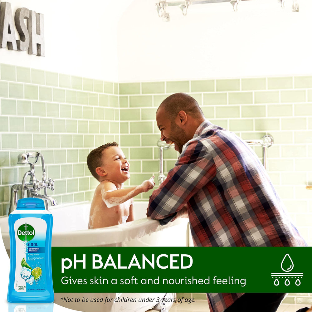 Photo du packaging et étiquette Dettol Dermatologiquement testé