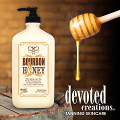 Devoted Creations Bourbon et Miel application sur peau soin quotidien