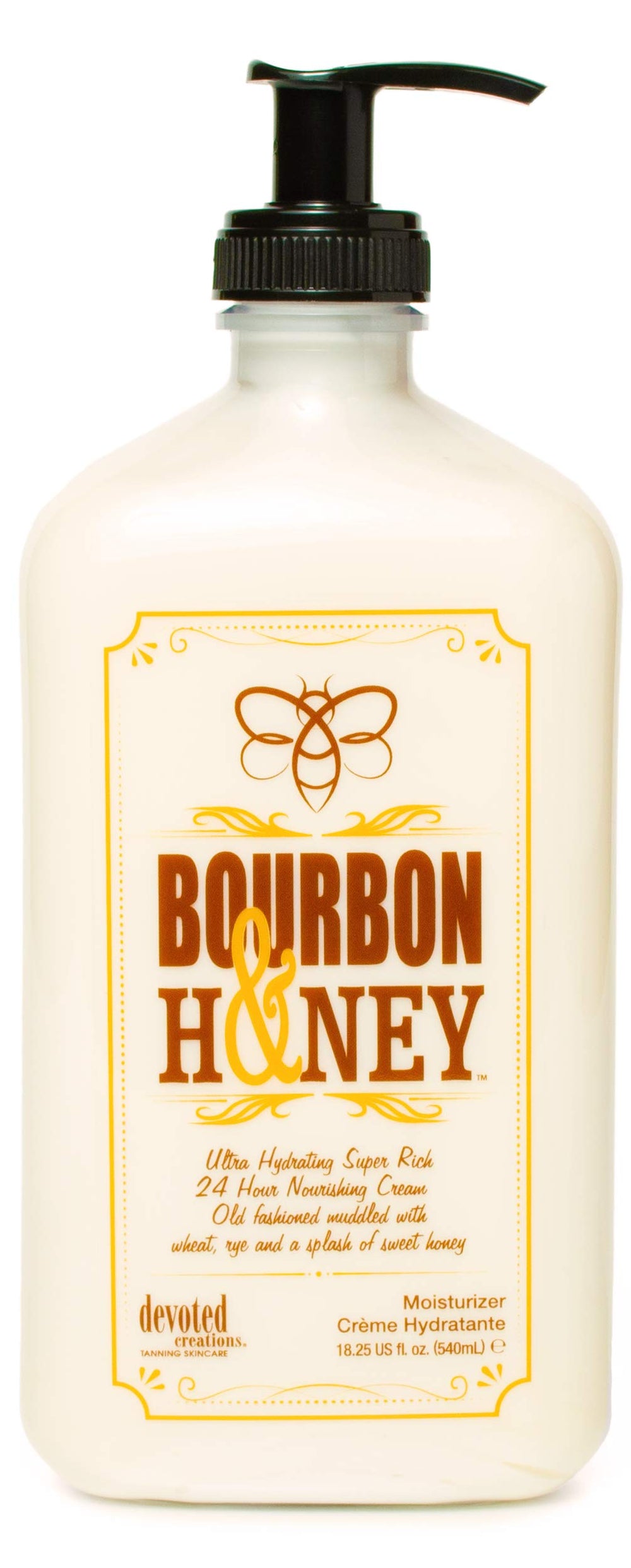 Devoted Creations Bourbon et Miel flacon pompe hydratation durable