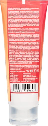 Devoted Creations Famous Faces texture closeup highlights smooth, blendable lotion for facial use.