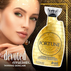 Fortune Bronzer Devoted Creations, silicones adaptés au spray tan pour une surface glissante et fluide.