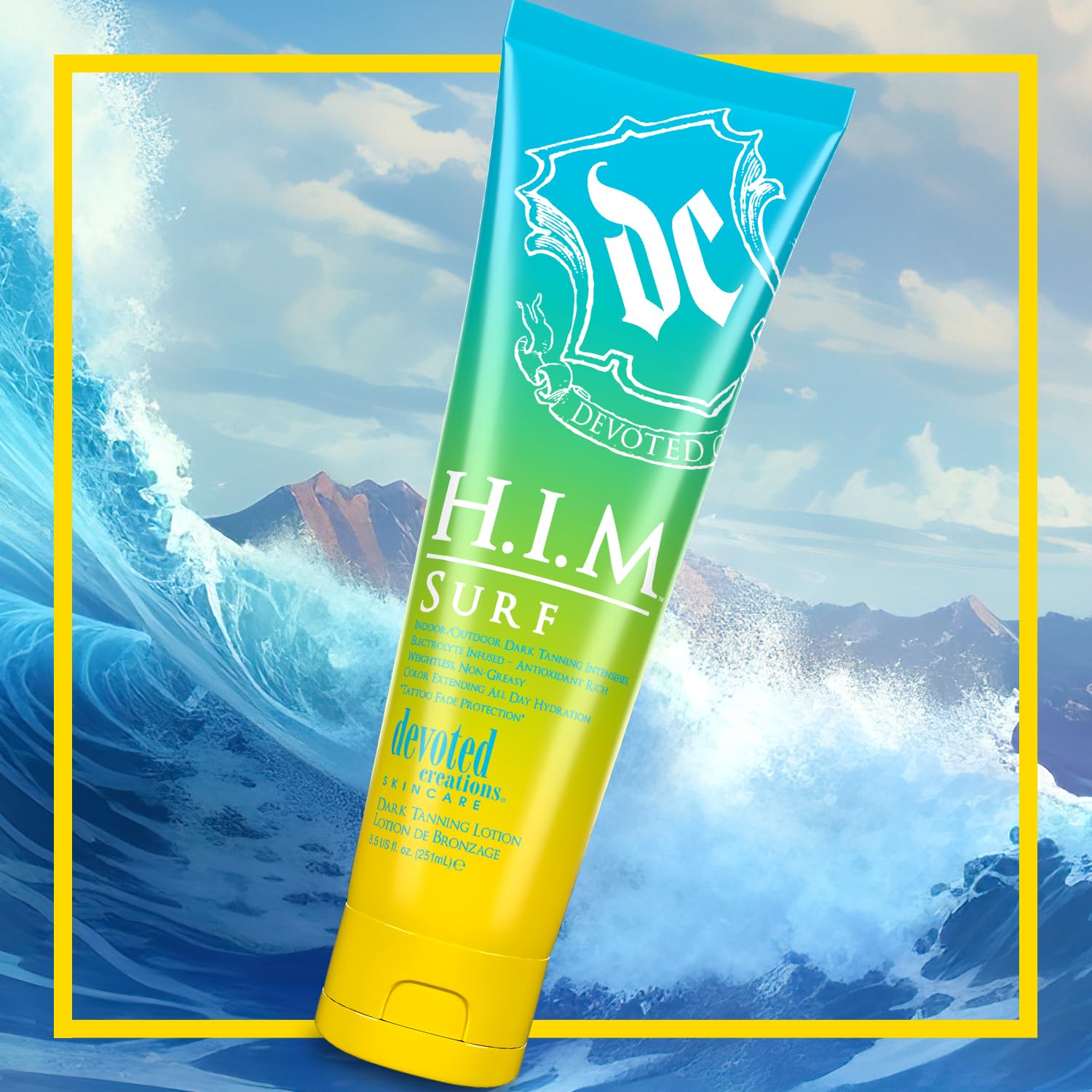 Devoted Creations HIM Surf, emballage pratique pour une utilisation simple.