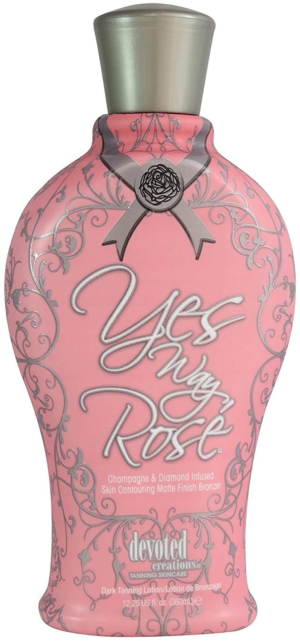 Devoted Creations Yes Way Rosé, bouteille versement: application fluide et bronzage lumineux